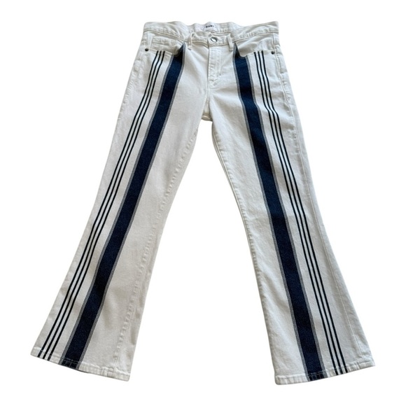 Frame Women's Baja Stripe Crop Mini Boot Jean - Size 28 - Picture 2 of 14